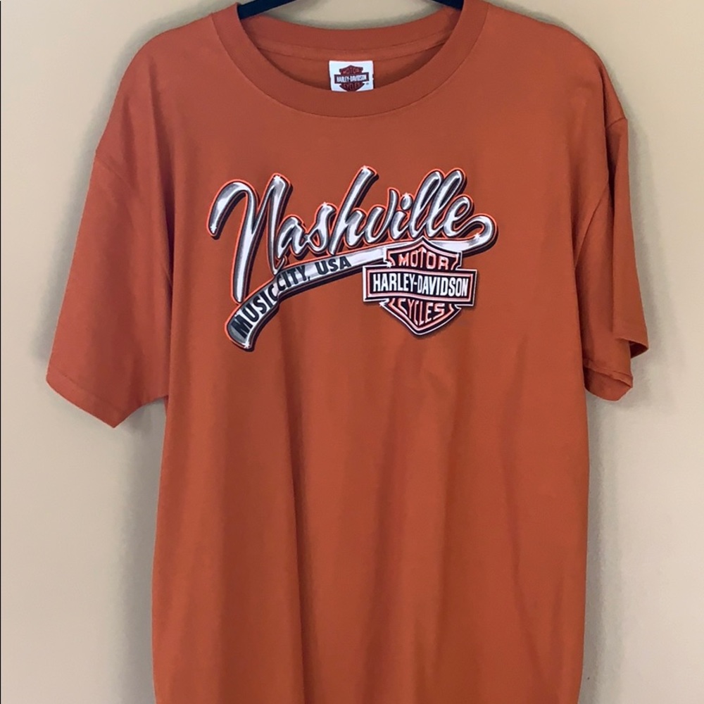 🔆Harley-Davidson Shirt Men’s Large Burnt Orange